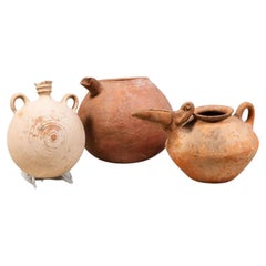 Grouping of Three Amlash Pottery Vessels, Early 20th Century