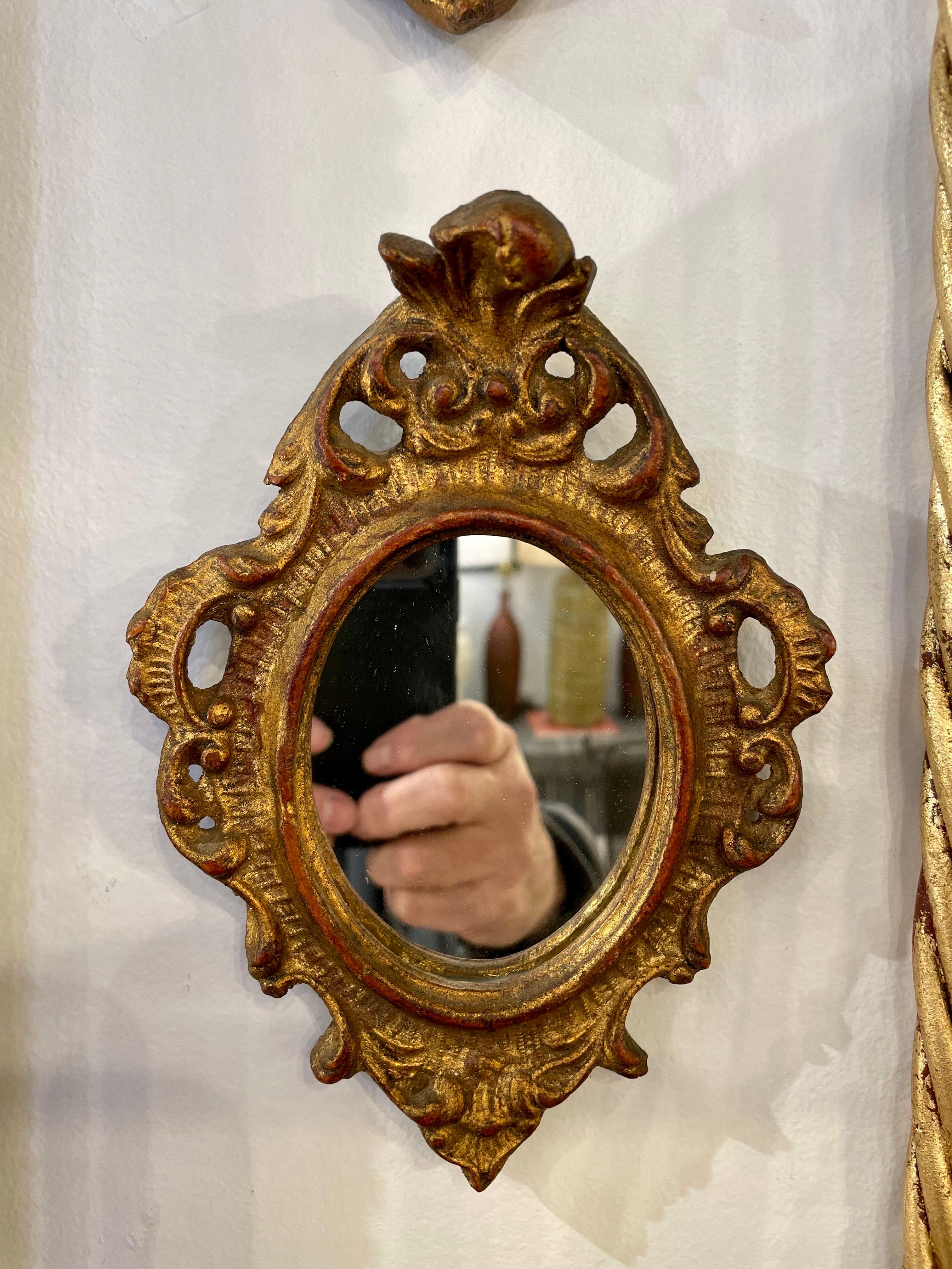 Grouping of Three Italian Giltwood Florentine Mirrors In Good Condition For Sale In New York, NY