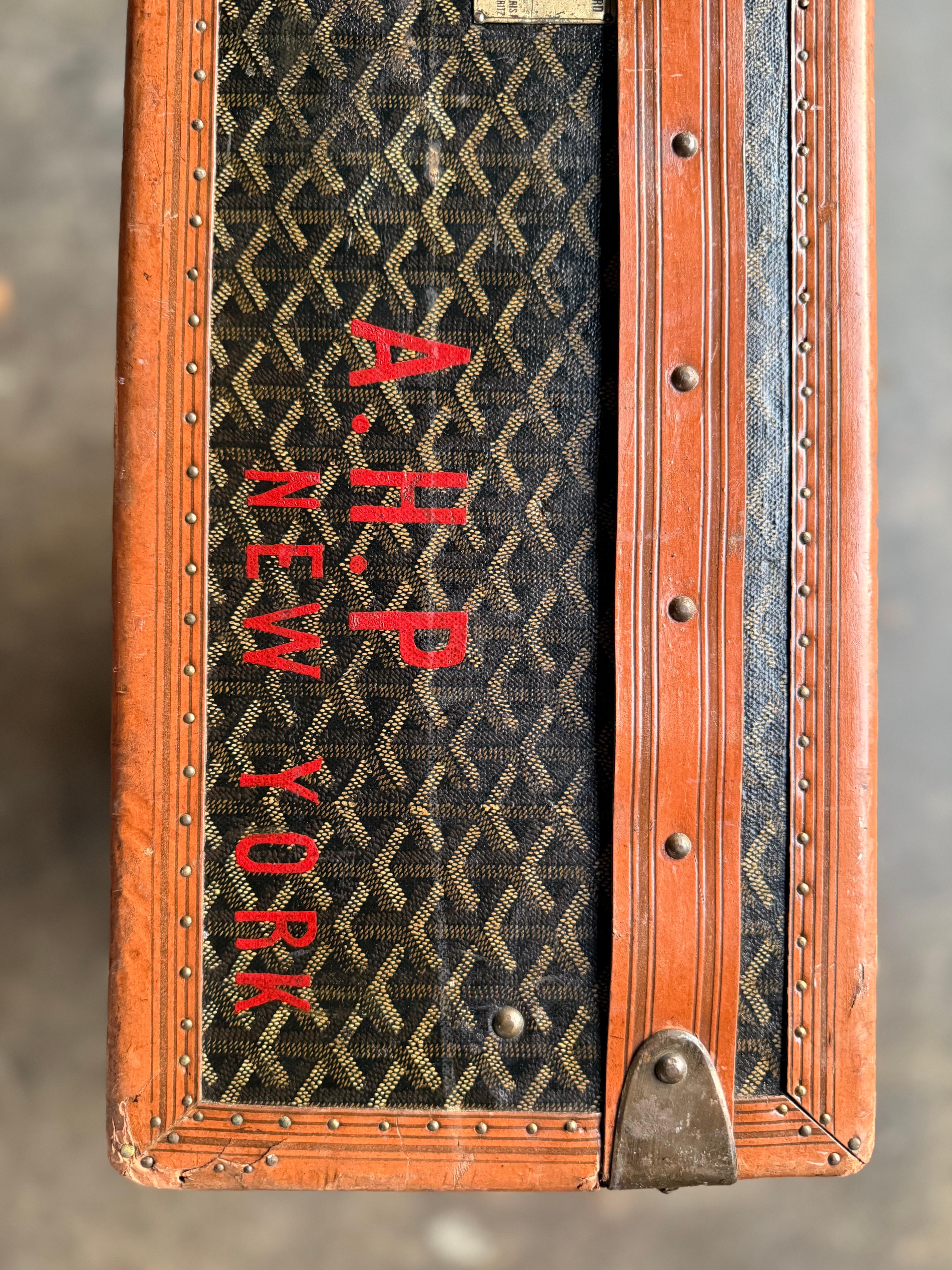 Grouping of Three Rare Original Goyard Suitcases/Trunks For Sale 6
