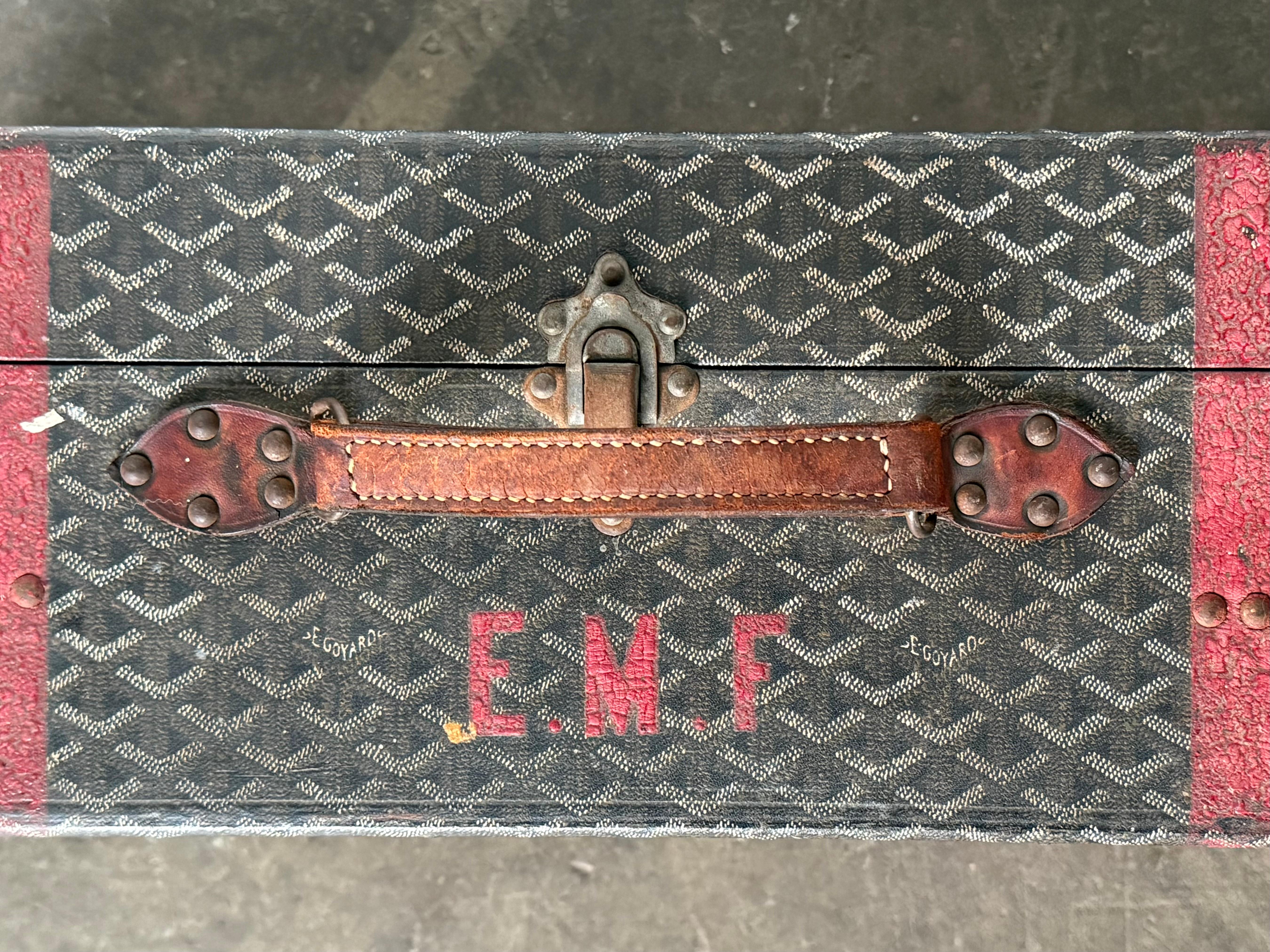 Grouping of Three Rare Original Goyard Suitcases/Trunks For Sale 7