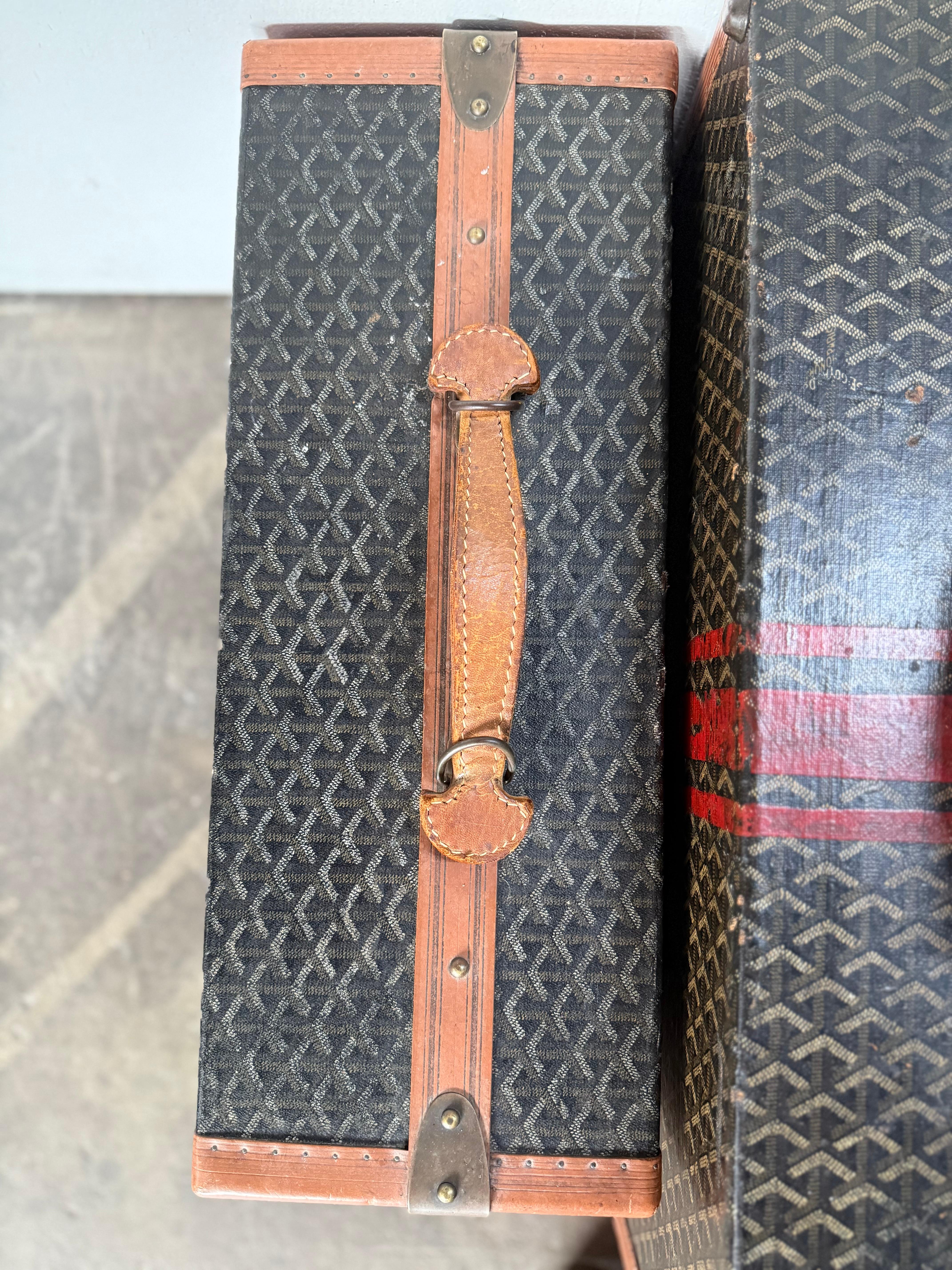 Grouping of Three Rare Original Goyard Suitcases/Trunks For Sale 10