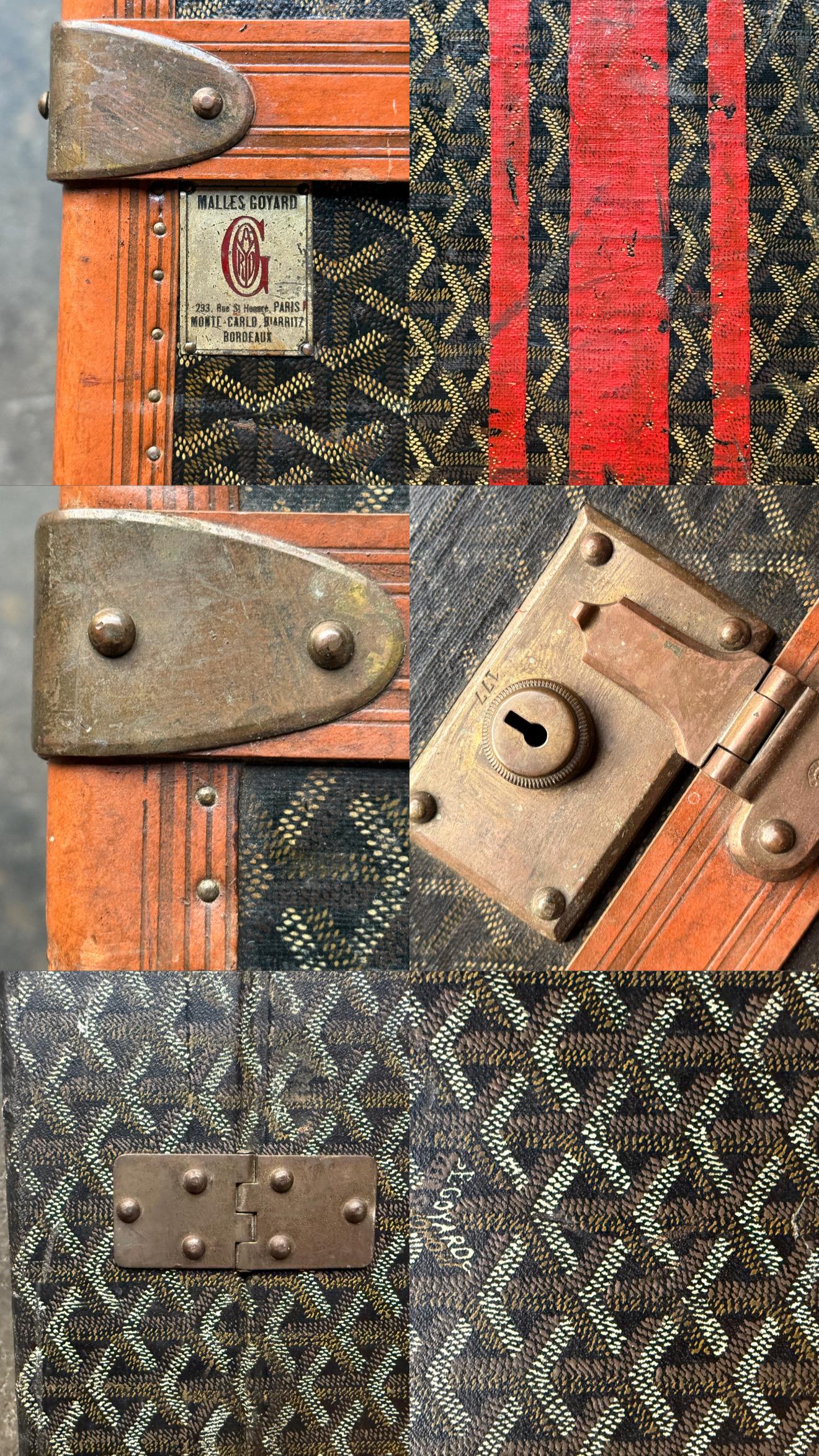 Grouping of Three Rare Original Goyard Suitcases/Trunks For Sale 3