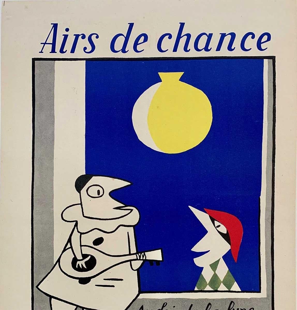 Poster originale AIRS DE CHANCE Loterie Nationale originale della lotteria francese - Print Beige di Grove