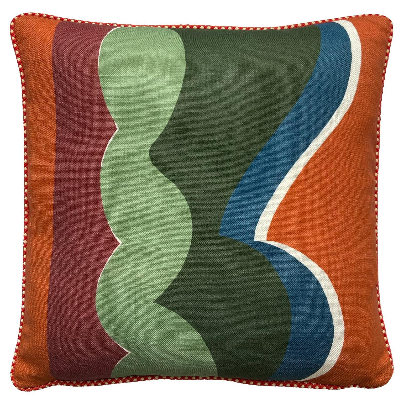 Grover Linen Piped Cushion For Sale