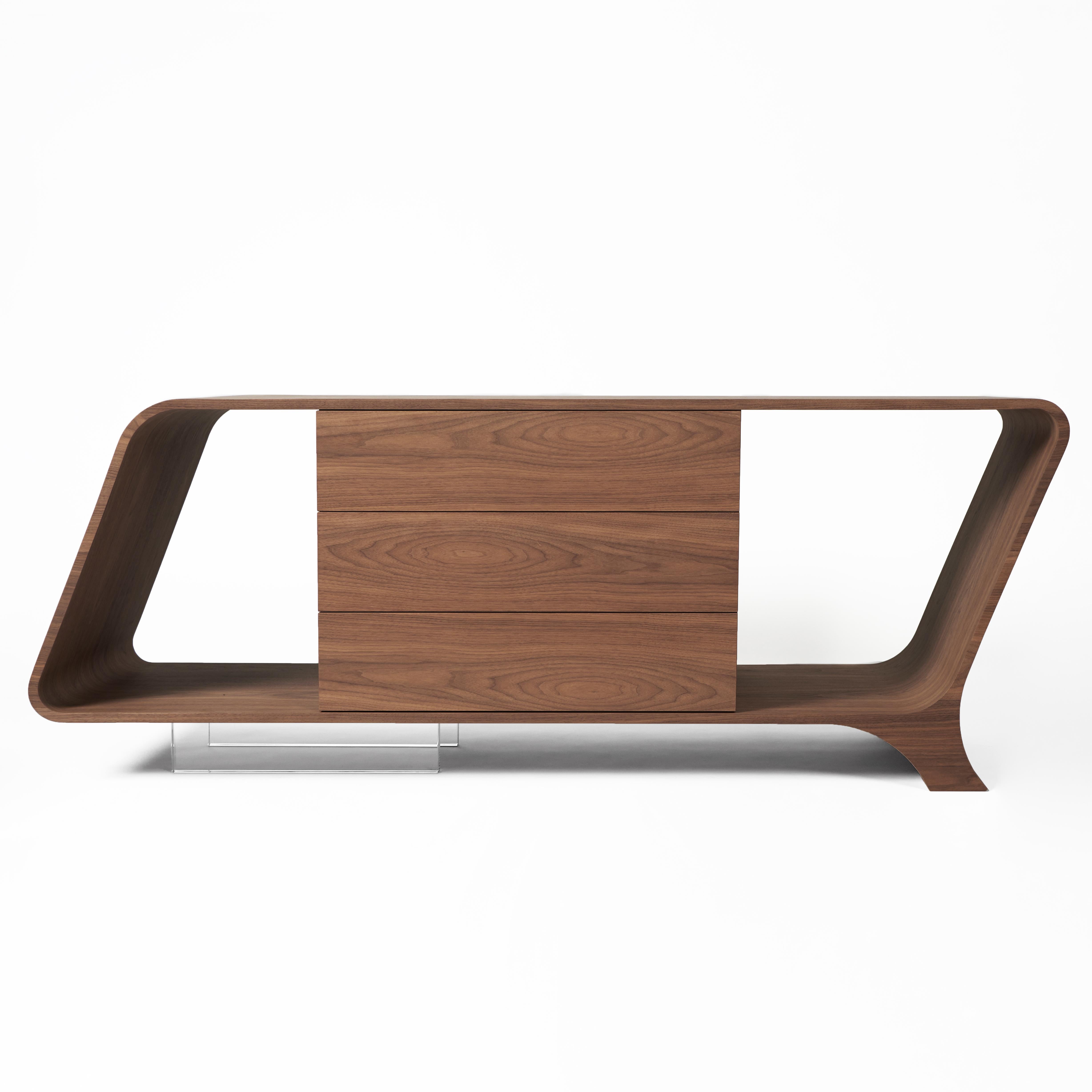 Walnut Wood Dresser The Netherlands By Sordile For Sale at 1stDibs