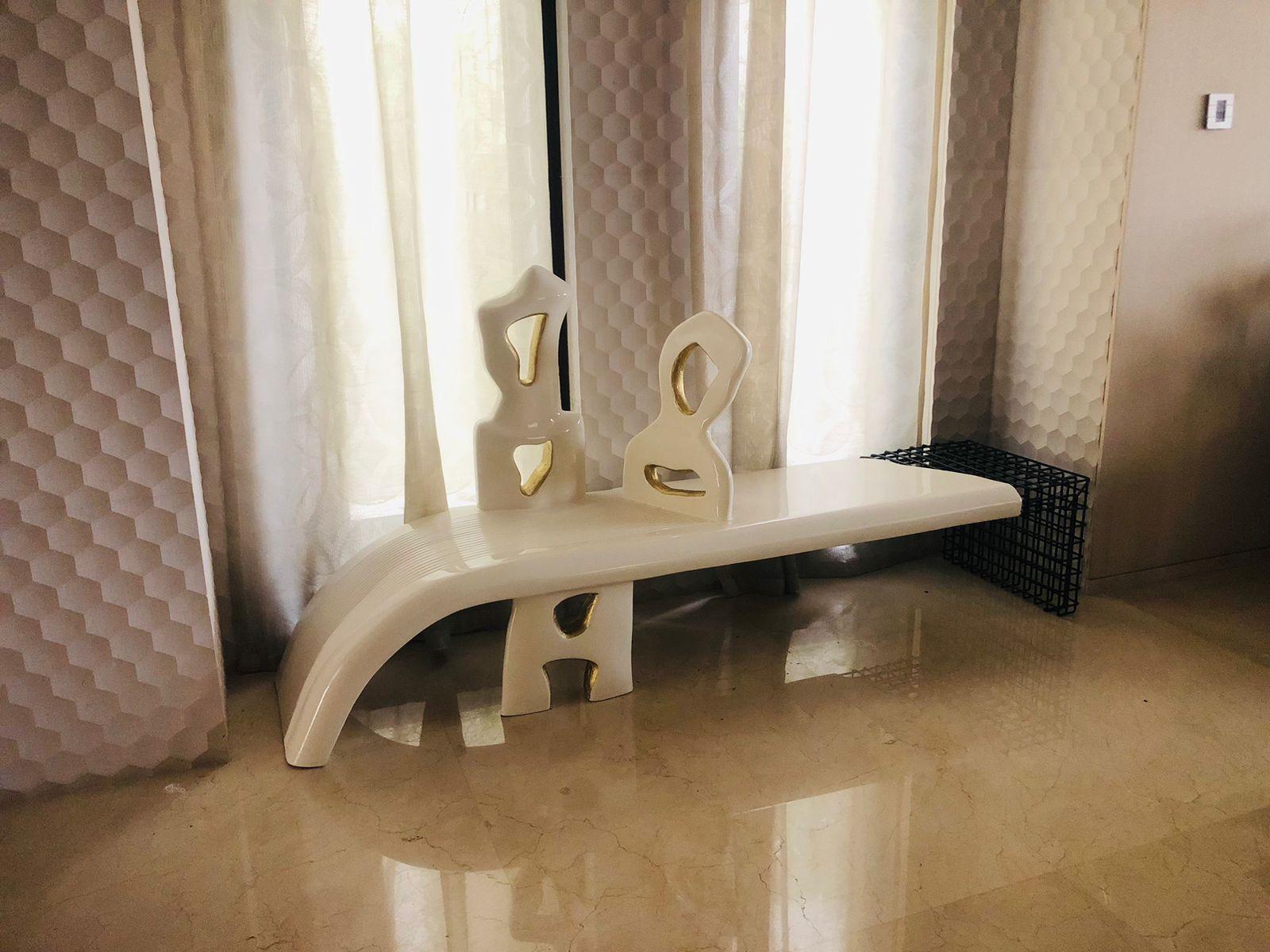 Contemporary GROWTH - Polyester And Metal Bench For Sale