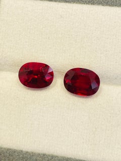 GRS 8.92 Ct Pair No heat Ruby Unheated Mozambique Gemstone