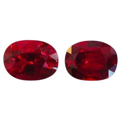 GRS 8.92 Ct Pair No heat Ruby Unheated Mozambique Gemstone