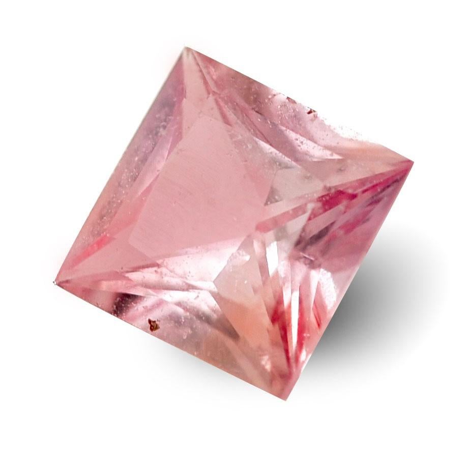 We are proud to offer the world's finest natural padparadscha sapphire 0.47 carat gemstone with GRS Report. This jewel is a must-have for any jewelry lover! The sapphire is a gemstone, with a deep and beautiful color. Our square sapphire is sure to
