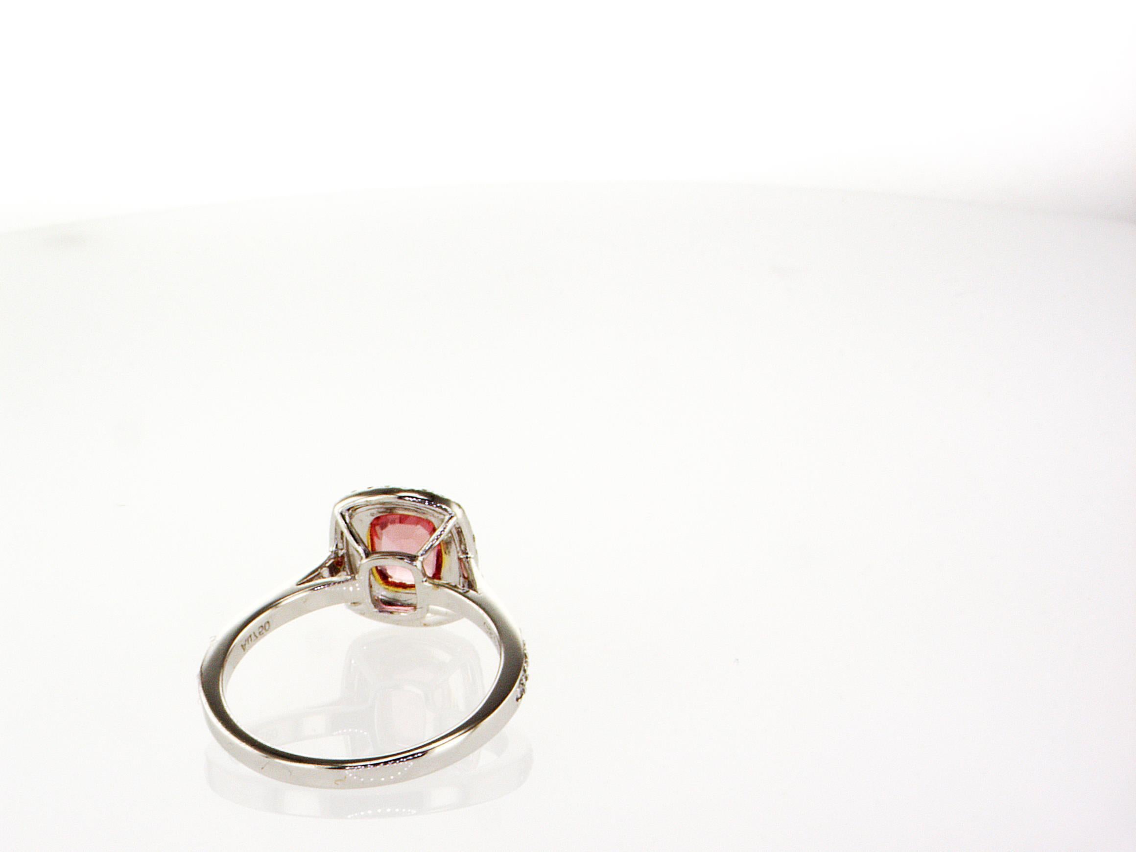 natural padparadscha sapphire ring