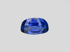 GRS Certified 10 Carat NO HEAT BURMA Blue Sapphire Cushion Cut Diamond Ring