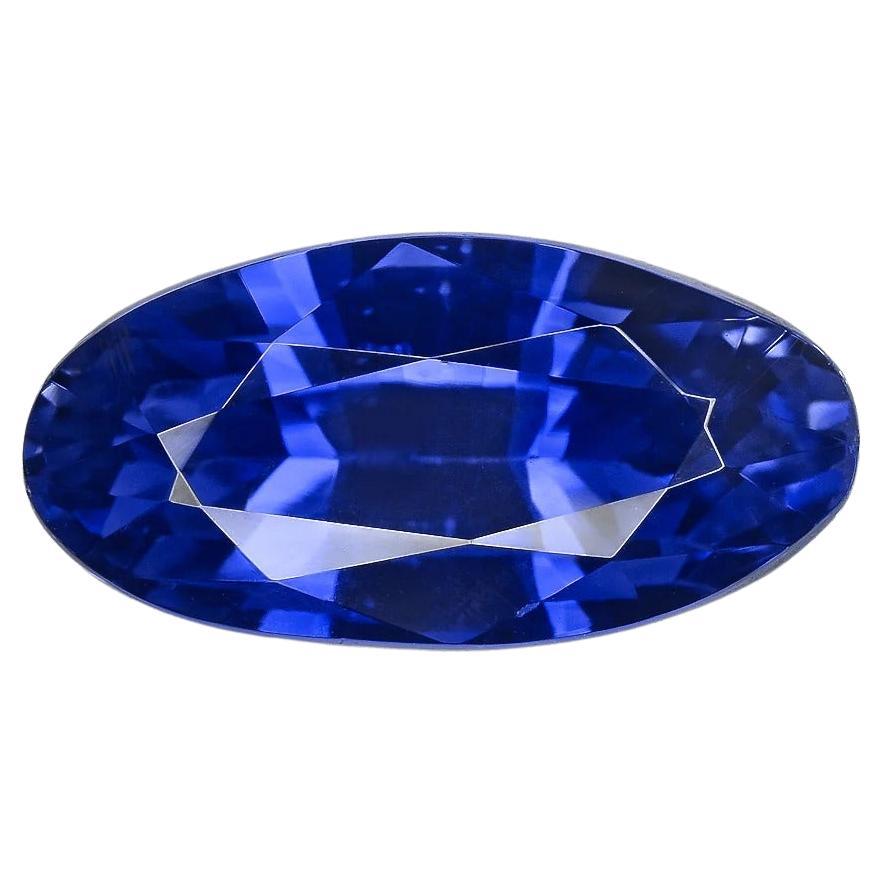 GRS Certified 10 Carat NO HEAT BURMA Blue Sapphire Cushion Cut Diamond Ring