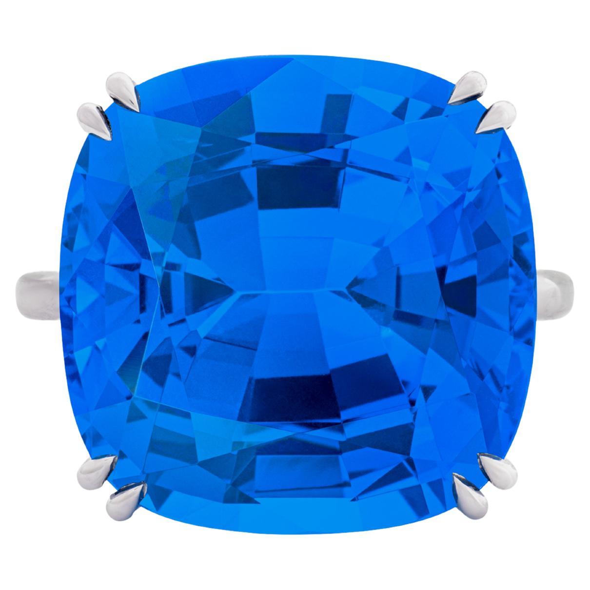 GRS Certified 10 Carat Sri Lanka Ceylon Untreated Sapphire Ring