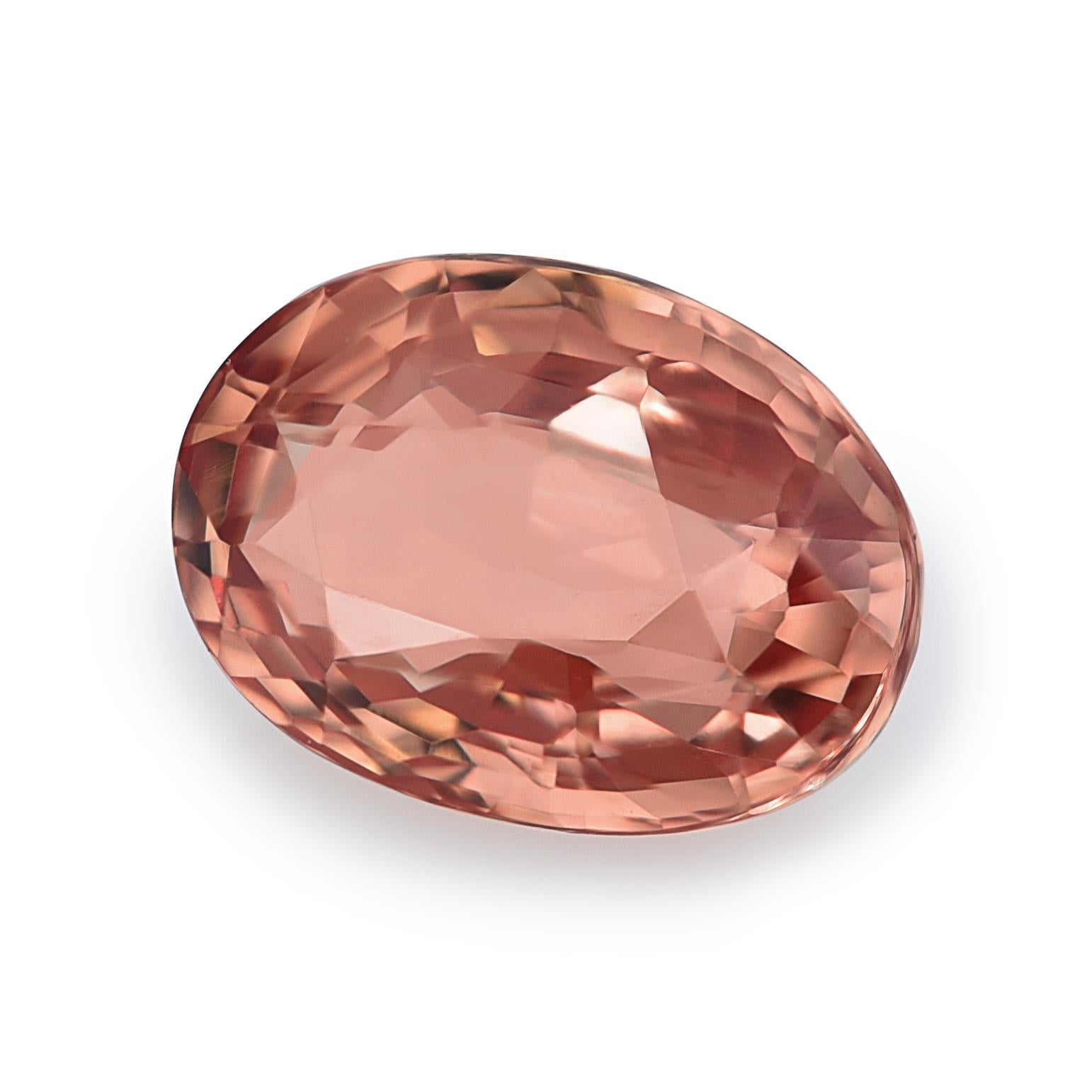 Mixed Cut GRS Certified 1.01 Carats Unheated Padparadscha Sapphire For Sale