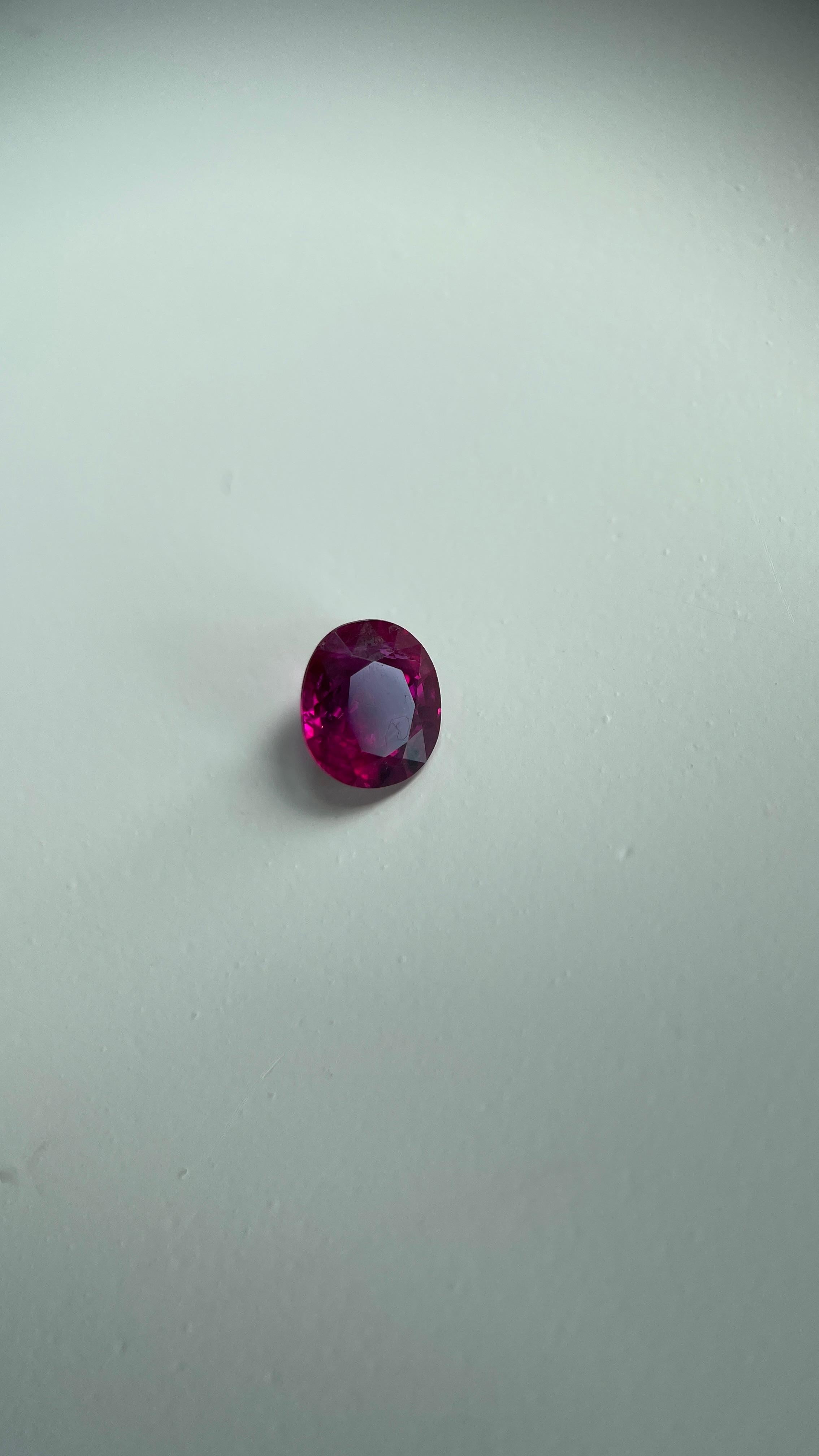 Art Deco GRS certified 1.02Ct Burmese Unheated Ruby-Red (6.38 x 5.52 x 3.35mm)