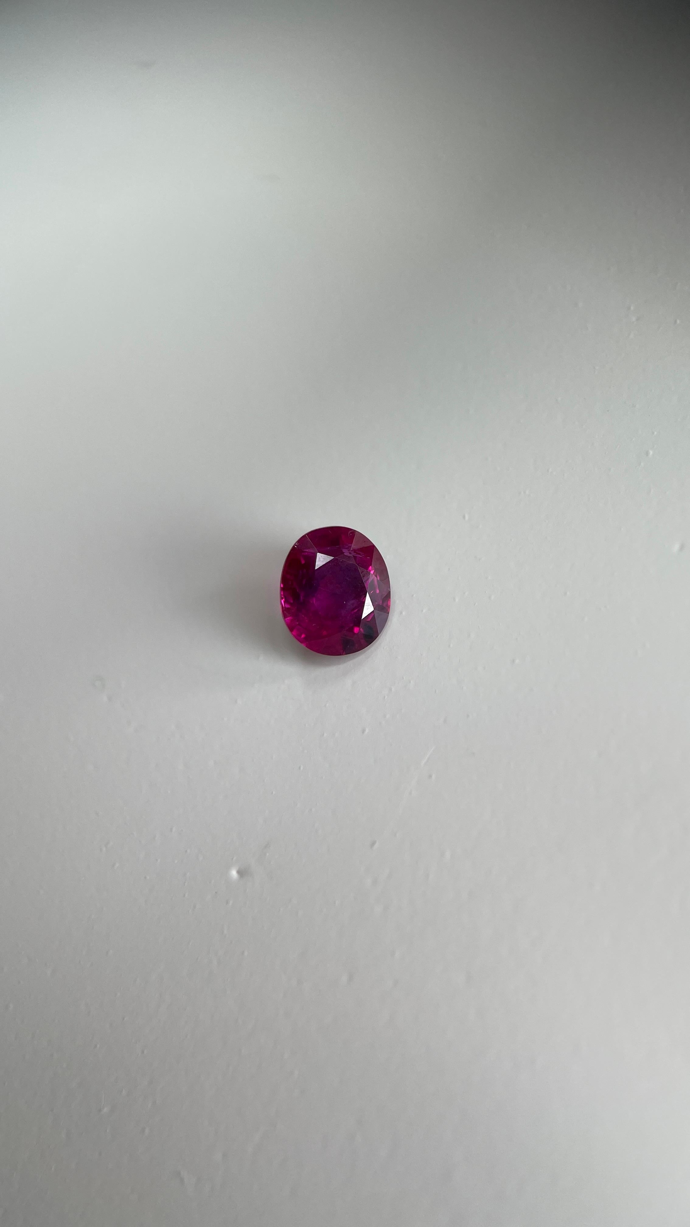 GRS certified 1.02Ct Burmese Unheated Ruby-Red (6.38 x 5.52 x 3.35mm) 1