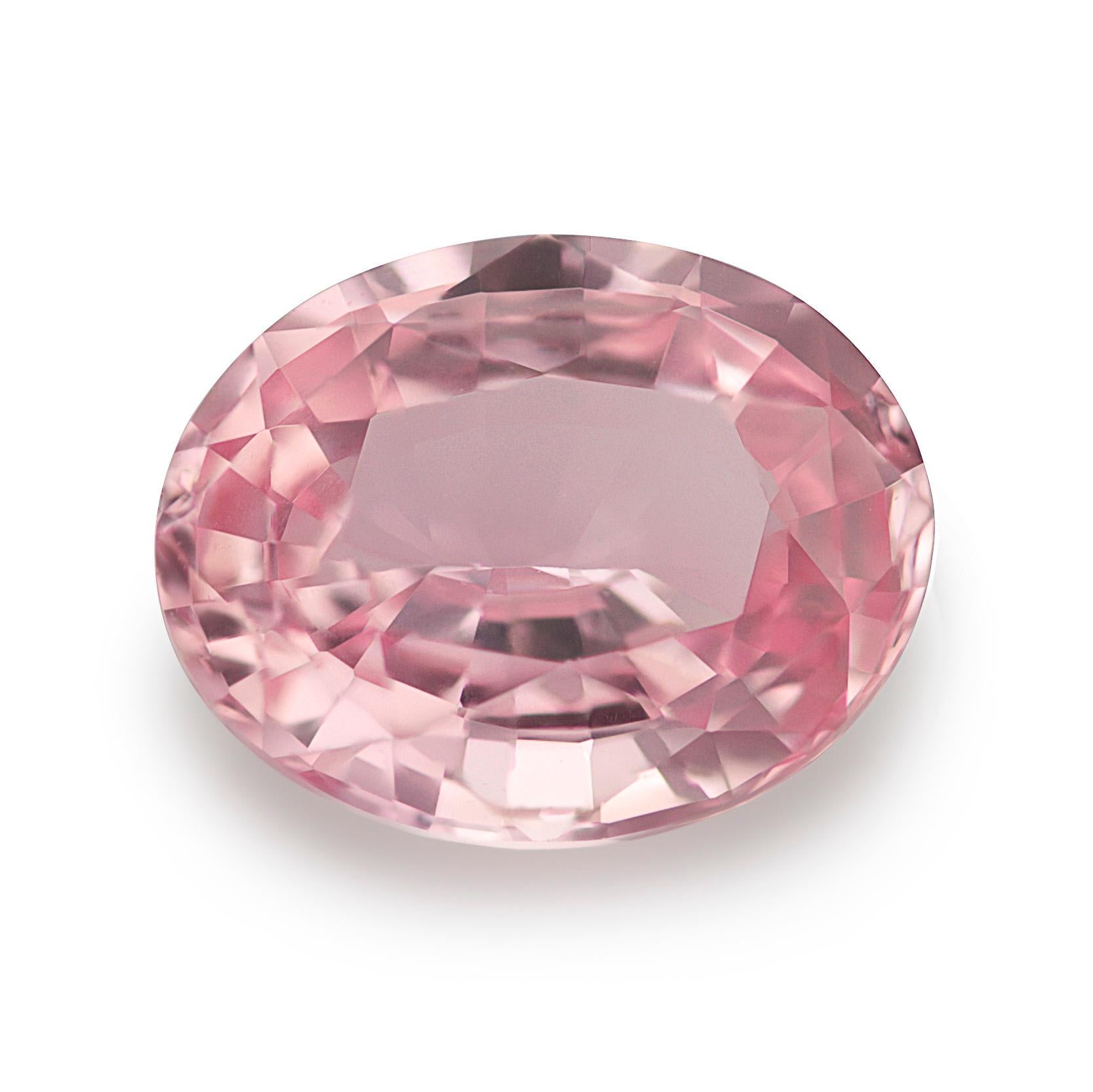 Women's or Men's GRS Certified 1.07 Carats Unheated Orange-Pink Sapphire For Sale