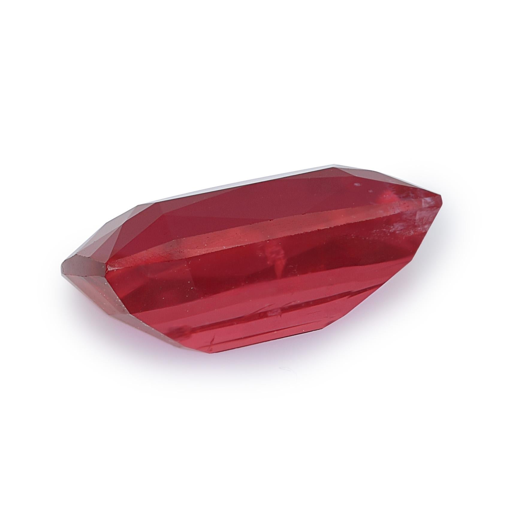 GRS Certified 1.12 Carats Unheated Mozambique Ruby In New Condition For Sale In Los Angeles, CA