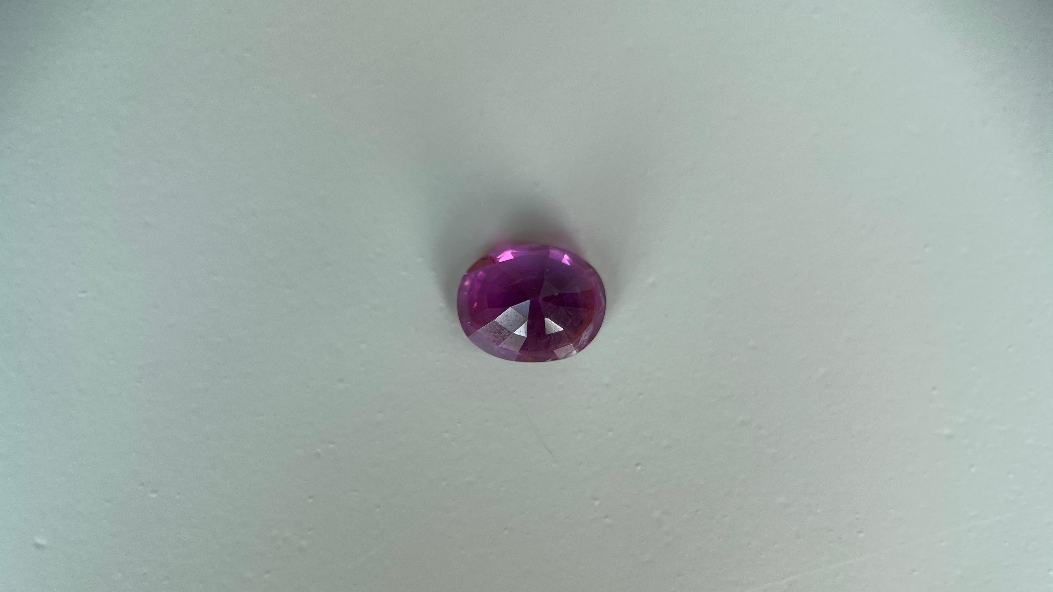 GRS certified 1.21Ct Burmese Unheated Ruby-Burma Ruby (6.86 x 5.53 x 3.65mm) For Sale 2