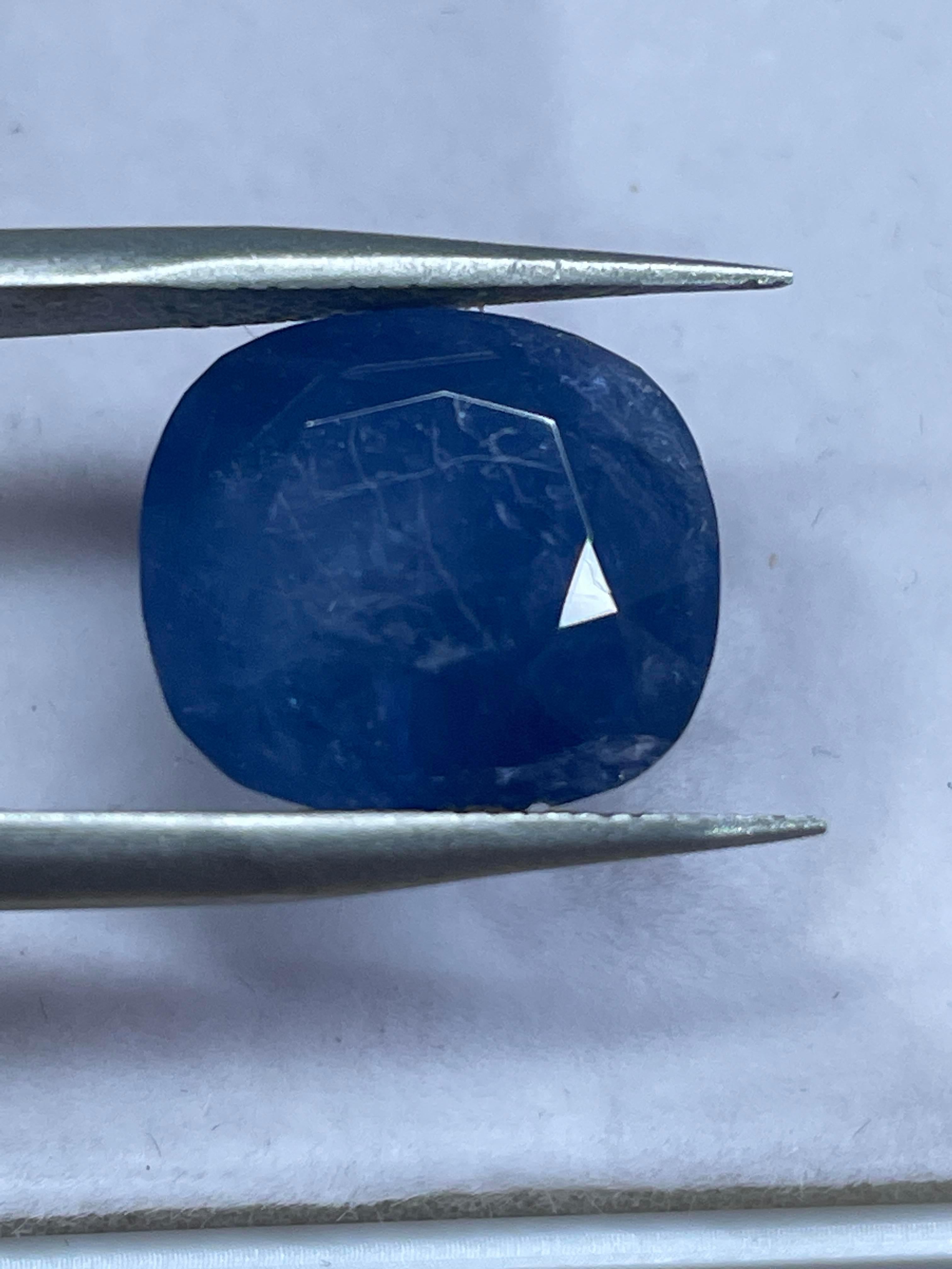 A Burmese blue sapphire of 12 carat size is a rare and stunning gemstone that has a deep and vivid blue color. It is a type of corundum, which is a mineral that contains aluminum oxide and other trace elements. The blue color of sapphire is caused