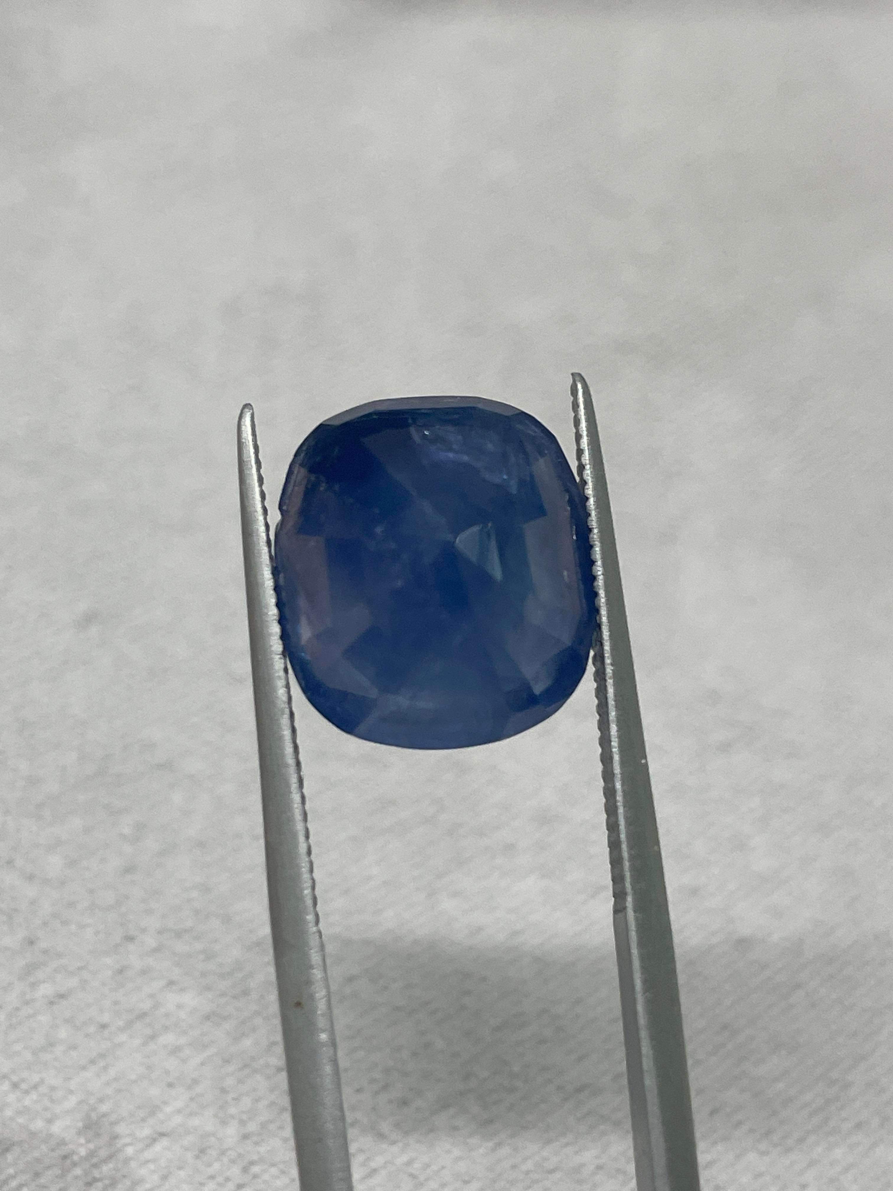 Women's or Men's GRS Certified 12.68 Carat Blue Sapphire Untreated Loose Gem For Sale