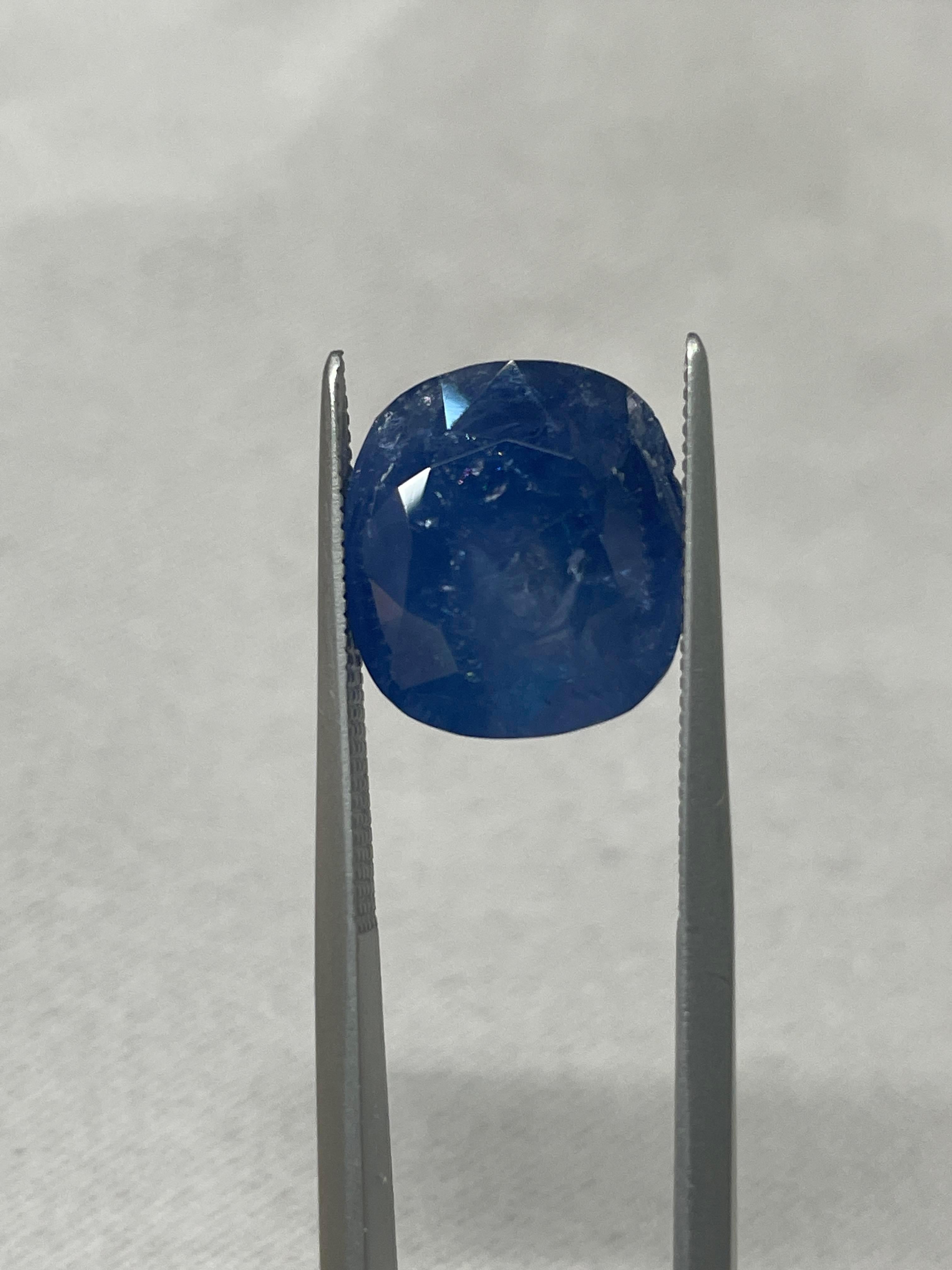 GRS Certified 12.68 Carat Blue Sapphire Untreated Loose Gem For Sale 1