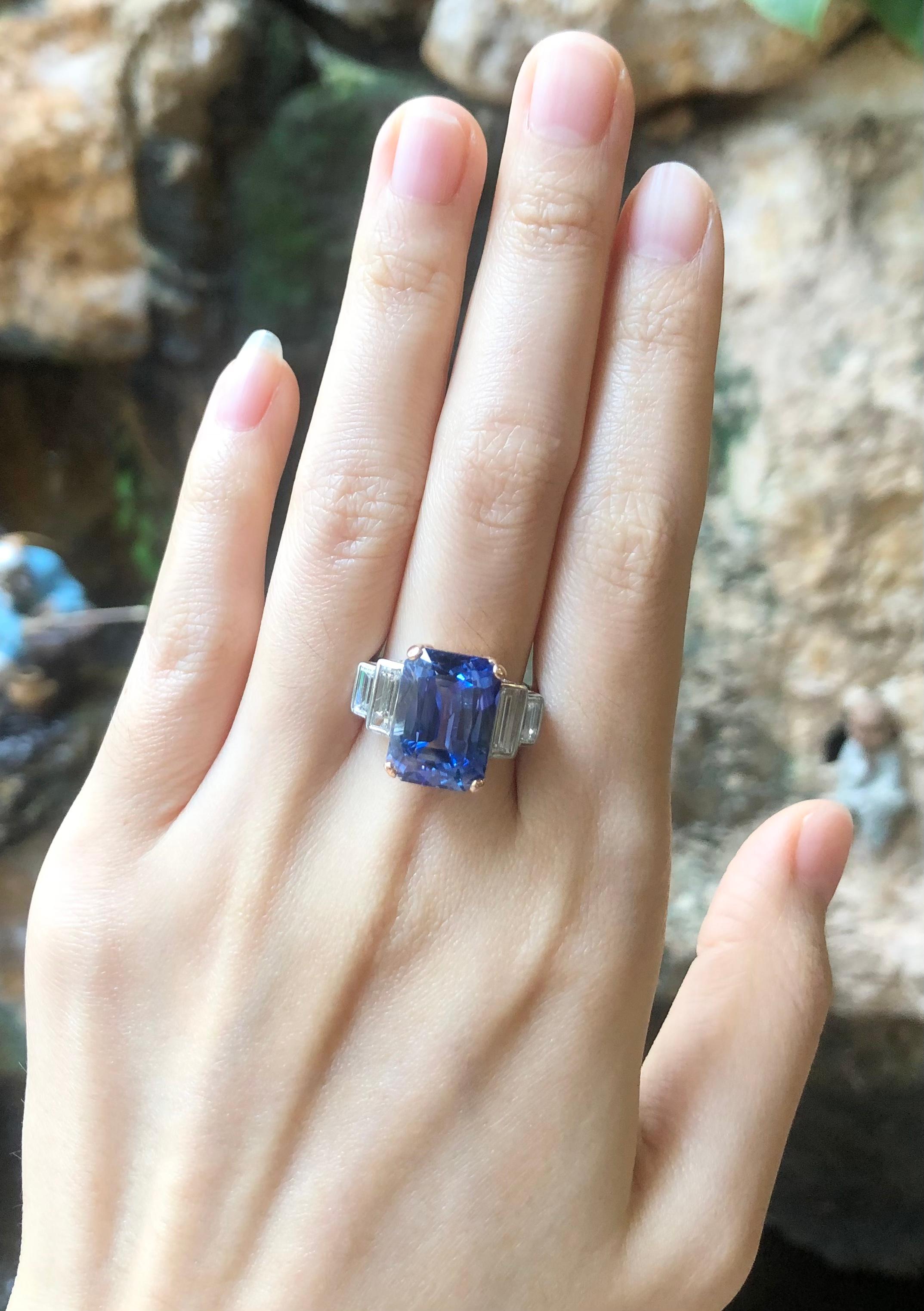 Ceylon Blue Sapphire 12.57 carats with Diamond 1.51 carats Ring set in 18 Karat White Gold Settings
(GRS Certified)

Width:  2.1 cm 
Length: 1.4 cm
Ring Size: 54
Total Weight: 11.74 grams

Blue Sapphire 
Width:  1.1 cm 
Length: 1.4 cm

