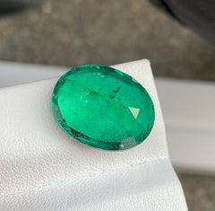GRS Certified 13.08 Carat Natural Zambian Emerald Loose Gemstone For Jewelry (Émeraude zambienne en vrac certifiée GRS)