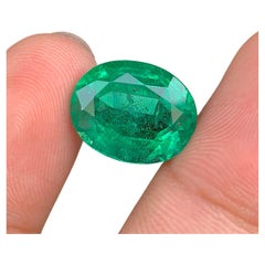 GRS Certified 13.08 Carat Natural Zambian Emerald Loose Gemstone For Jewelry (Émeraude zambienne en vrac certifiée GRS)