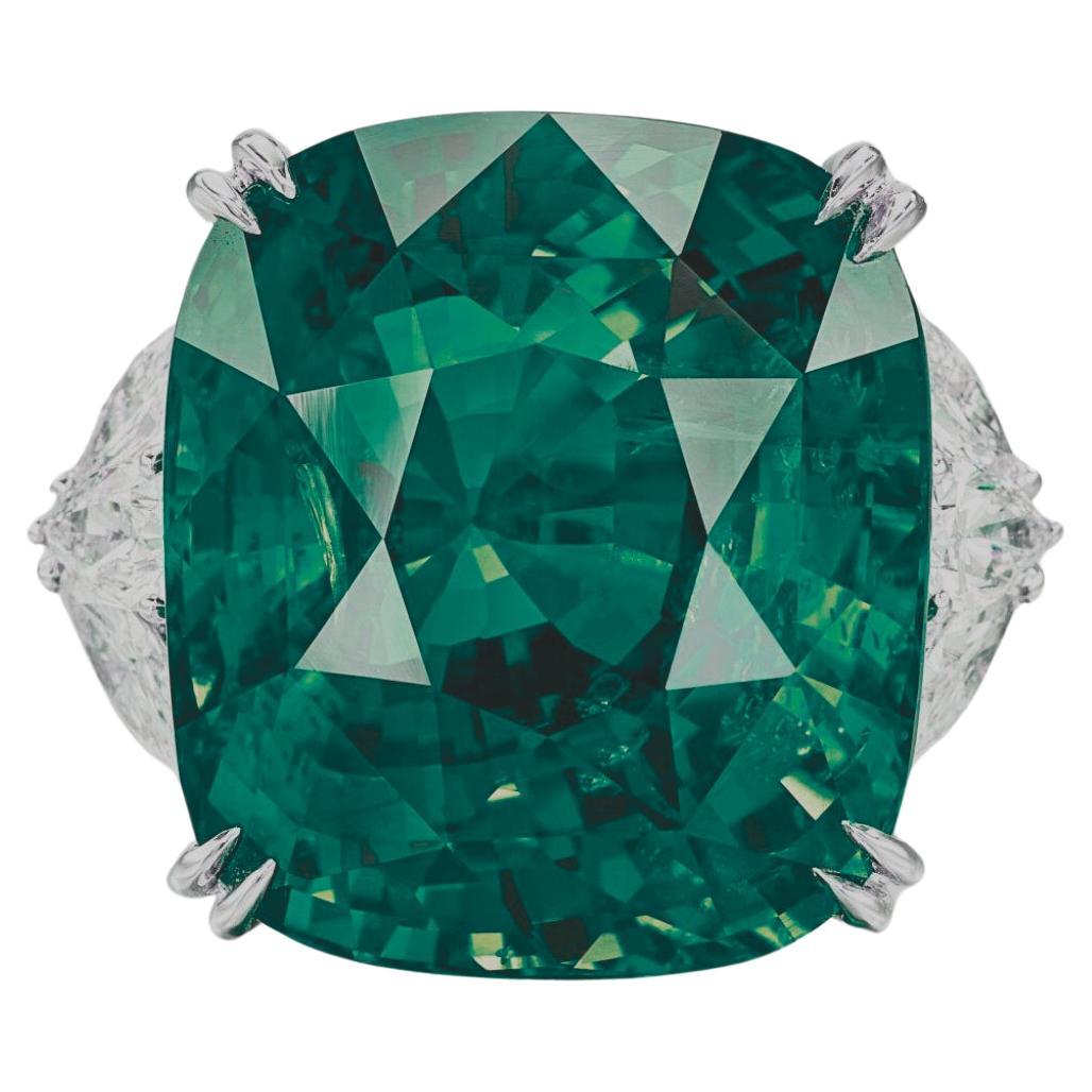 GRS Certified 14 Carat VIVID GREEN Minor Oil Green Diamond Cocktail Ring