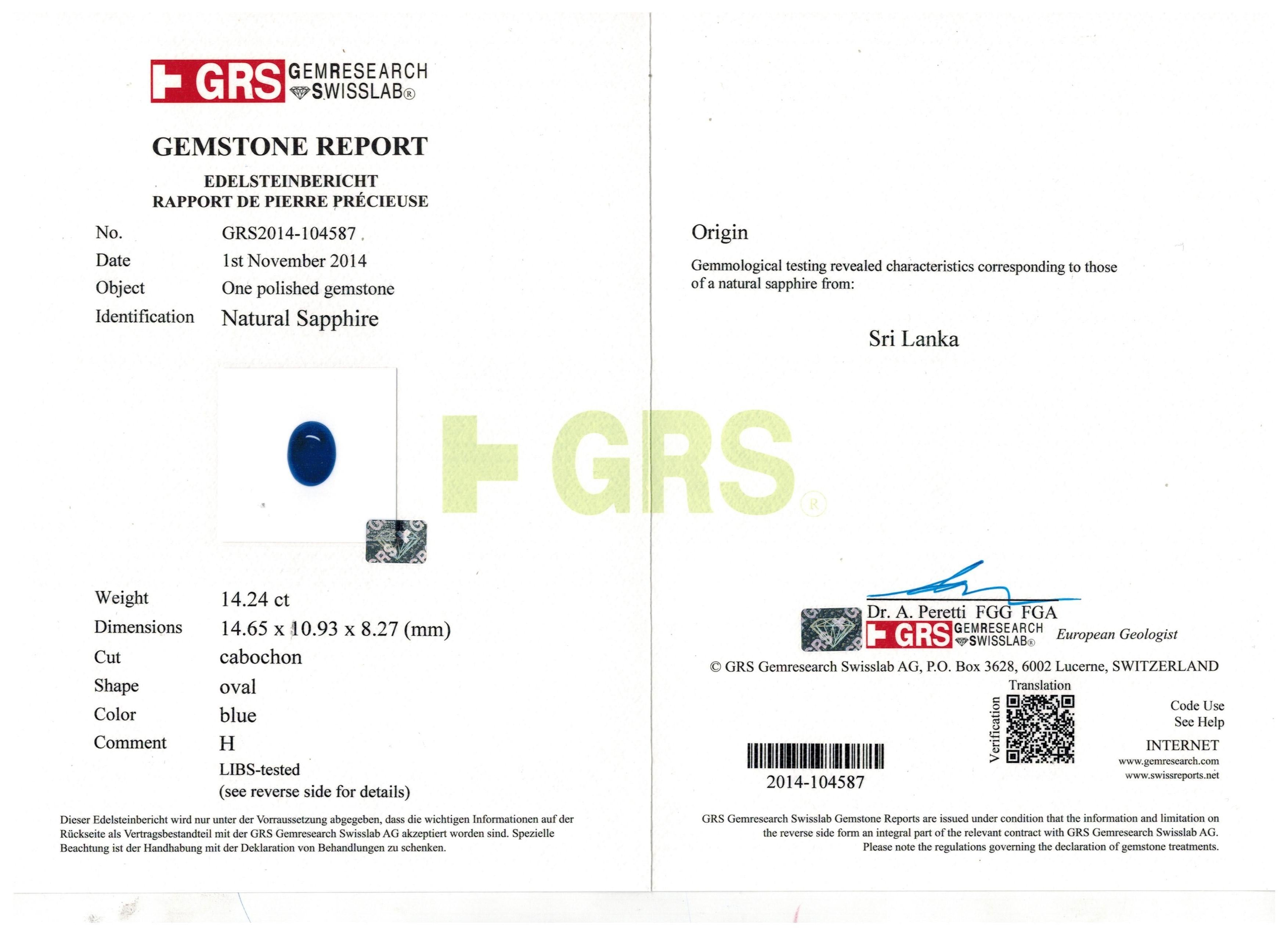 GRS-zertifizierter 14,24 Karat Ceylon-Saphir- und Diamant-Cocktailring im Zustand „Neu“ im Angebot in Bangkok, Bangkok