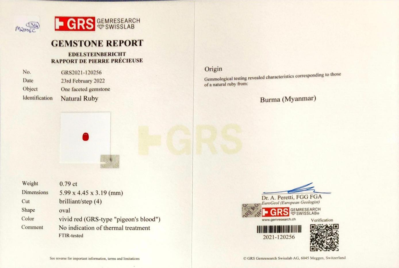 GRS-zertifizierte 1,46 Karat Taubenblut-Rubin- und Diamant-Ohrringe im Angebot 1