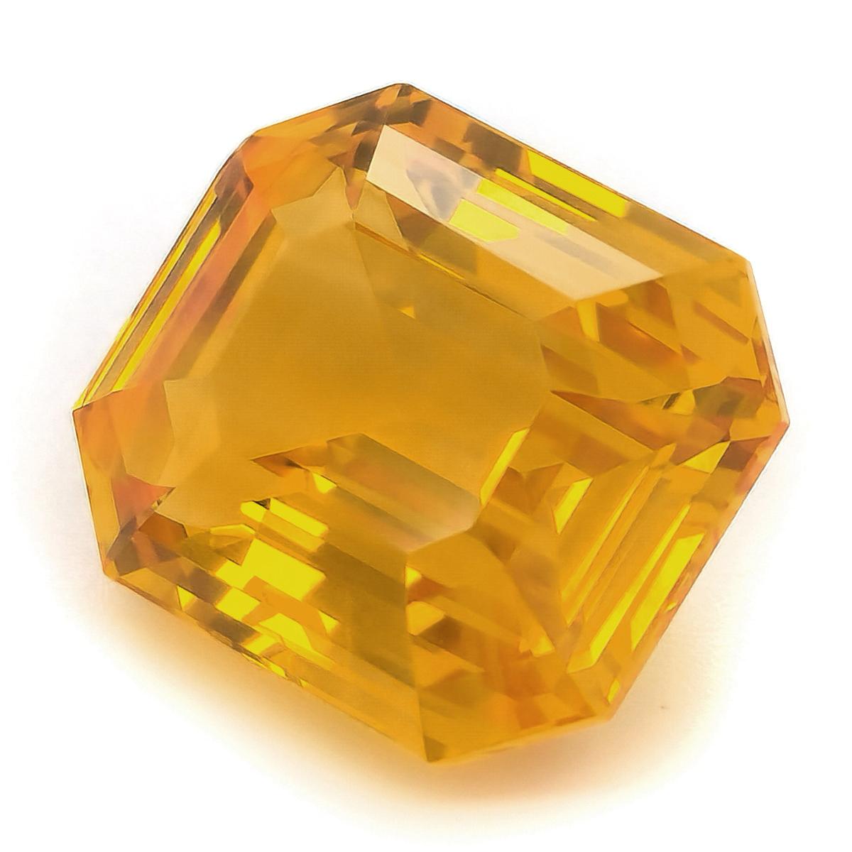 heated yellow sapphire
