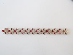 GRS Certified 17 Carat Burmese No Heat Pigeon Blood Ruby and Diamond Bracelet