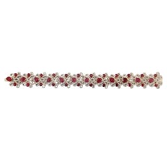 GRS Certified 17 Carat Burmese No Heat Pigeon Blood Ruby and Diamond Bracelet