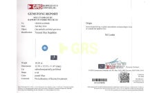 GRS-zertifizierter 18,29 Karat unbehandelter Sri Lanka-Saphirring mit pastellblauem Sternsaphir