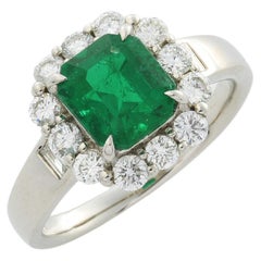 GRS Certified 1.87 ct Muzo "Vivid Green" Colombian Emerald Ring