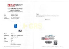 GRS Certified 19.17 carat Ceylon Sapphire 18k and 16k White Gold Diamond Ring