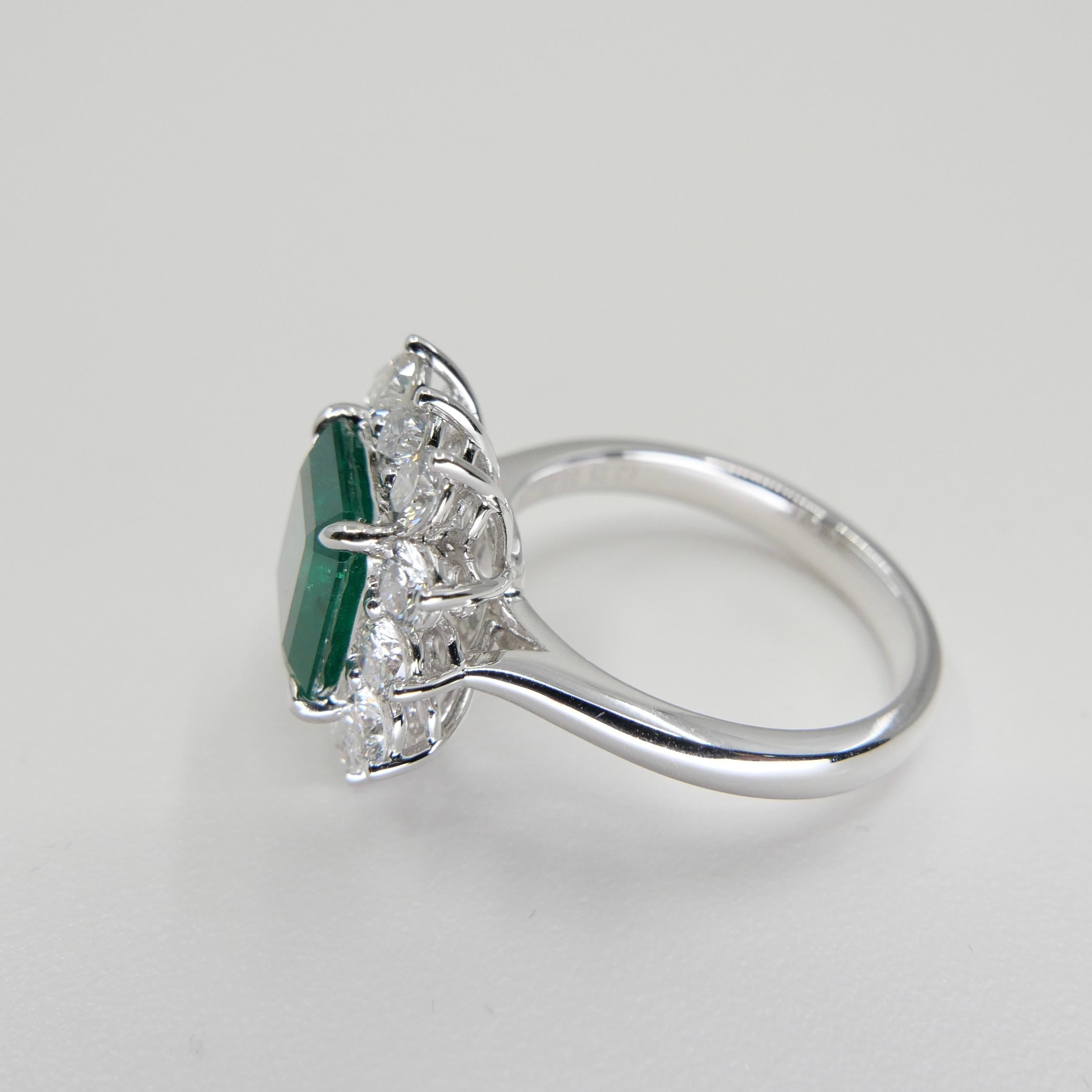 GRS Certified 2 Carat Columbian Muzo Green Emerald Ring With Special Appendix  7