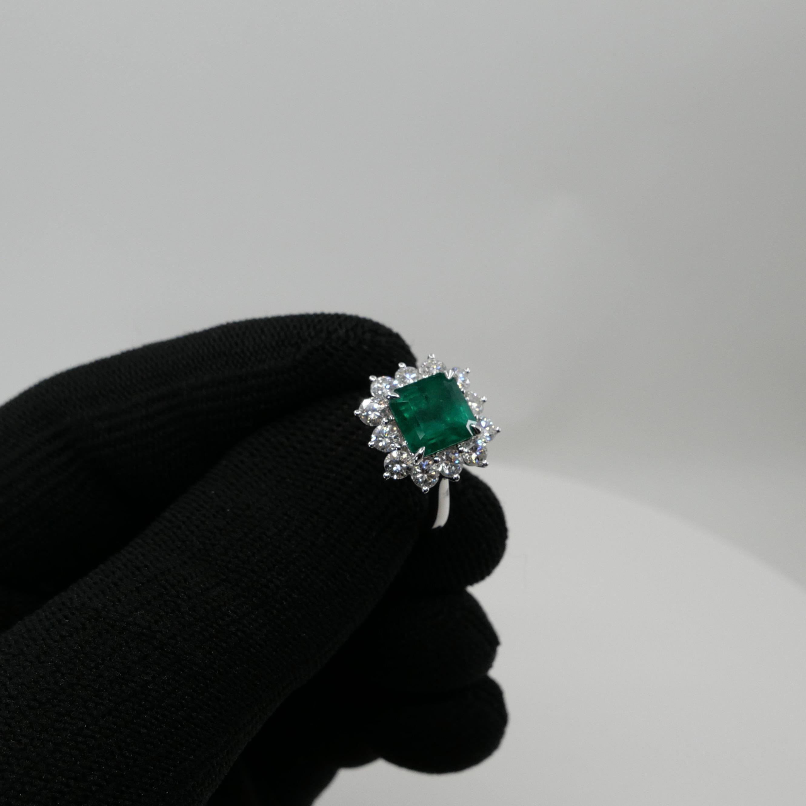 GRS Certified 2 Carat Columbian Muzo Green Emerald Ring With Special Appendix  2