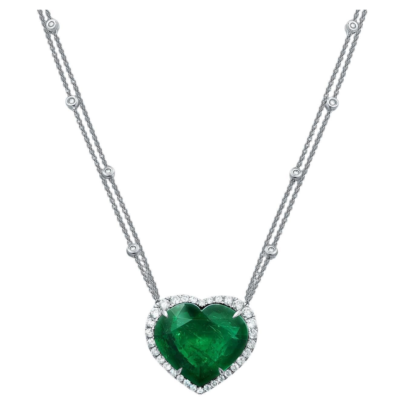 Stunning GRS Certified 20 carat heart-shaped natural green emerald gemstone. Sourced from the depths of the earth, this gem embodies the essence of beauty and elegance.

 this faceted gem showcases the perfect blend of artistry and precision