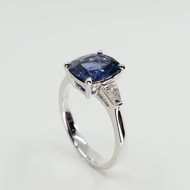GRS Certified 2.23 Cts Cobalt Blue Spinel and Diamond Cocktail Ring, 18 ...