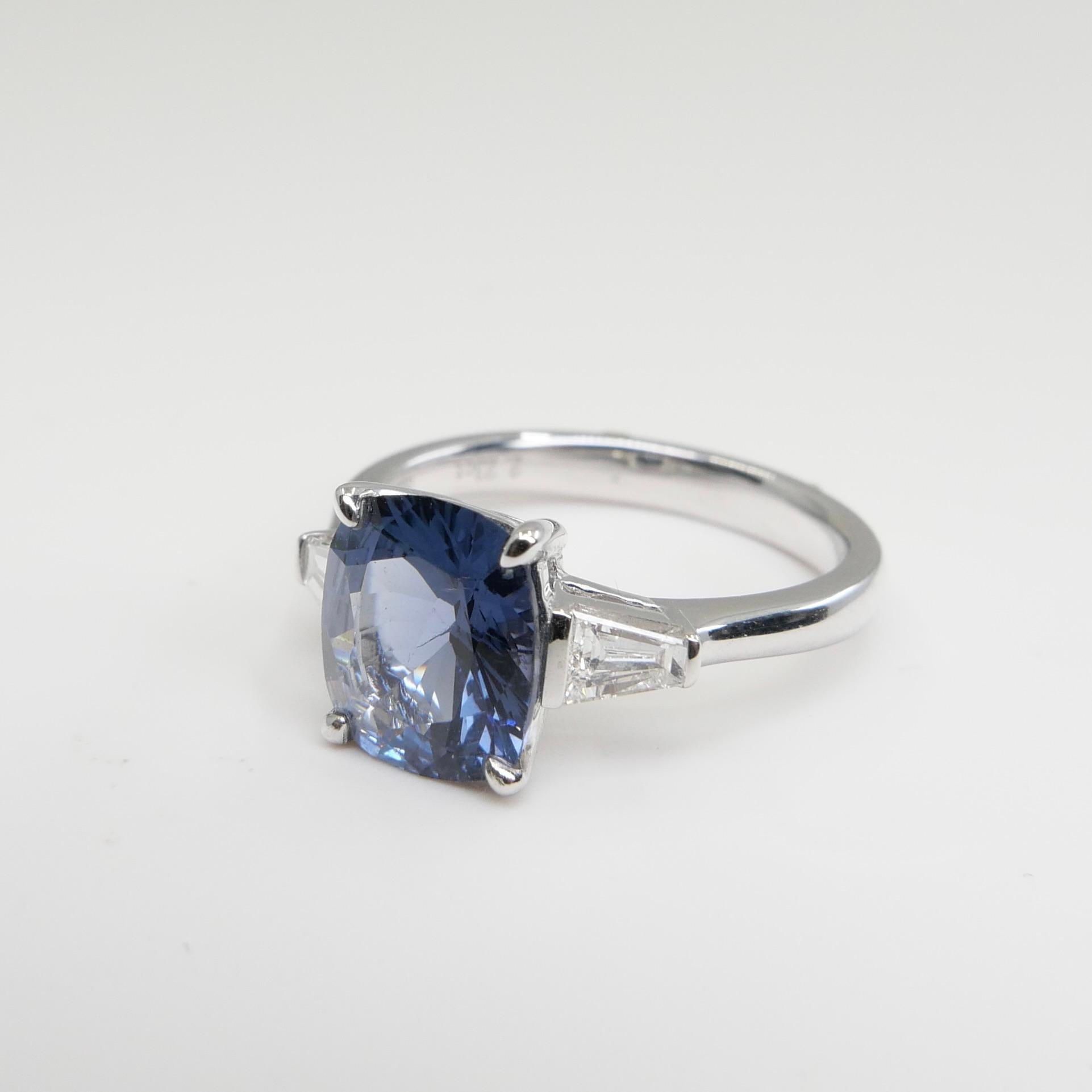 GRS Certified 2.23 Cts Cobalt Spinel & Diamond Cocktail Ring. Collector's Item.  For Sale 7