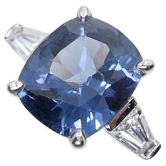 Anillo de cóctel con espinela de cobalto y diamantes, certificado GRS de 2,23 cts. Objeto de coleccionista.