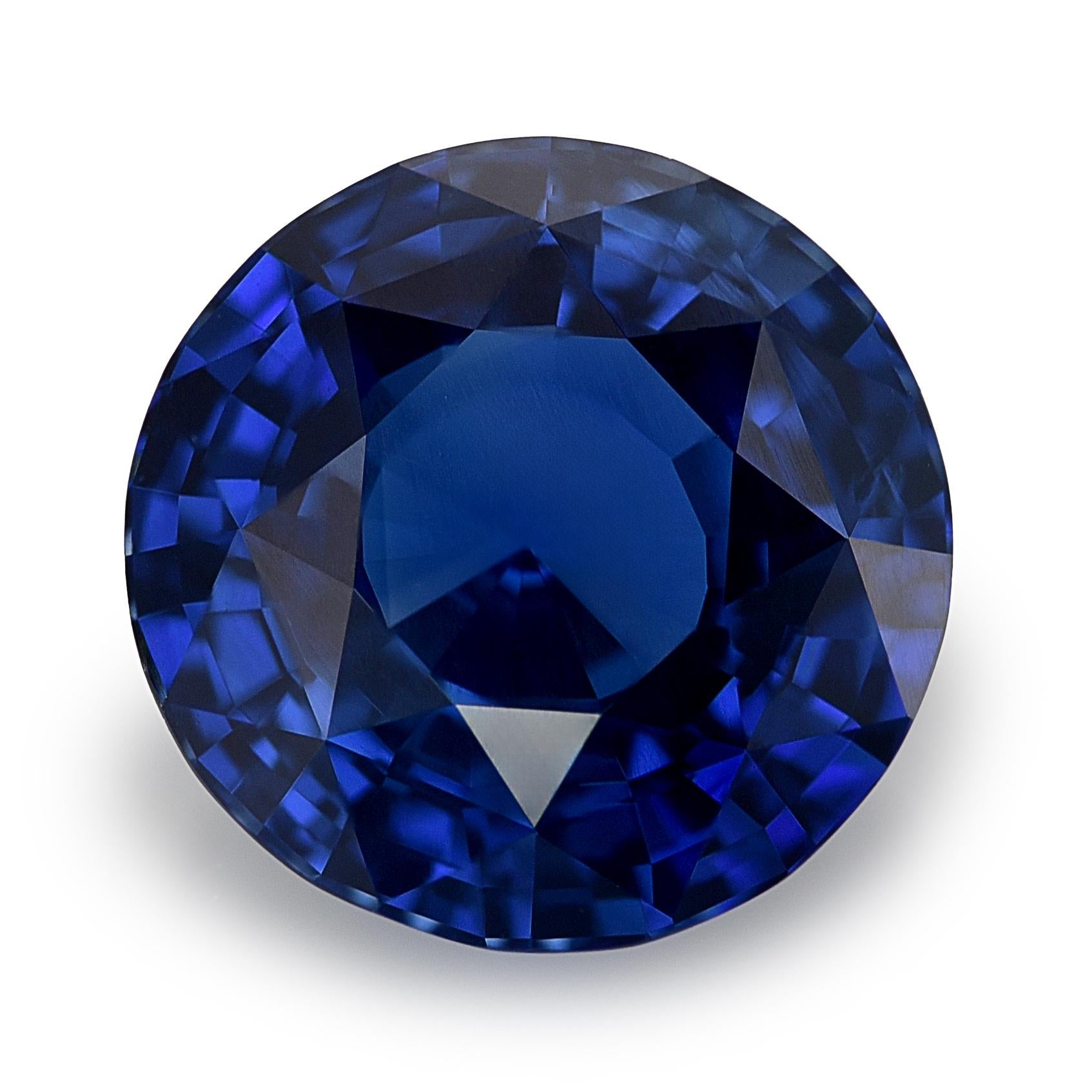 Women's or Men's GRS Certified 2.25 Carats Unheated Blue Sapphire For Sale