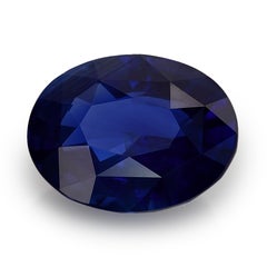 Natürlicher Blauer Saphir Edelstein 2,27 Karat mit GRS Bericht / JupiterGem