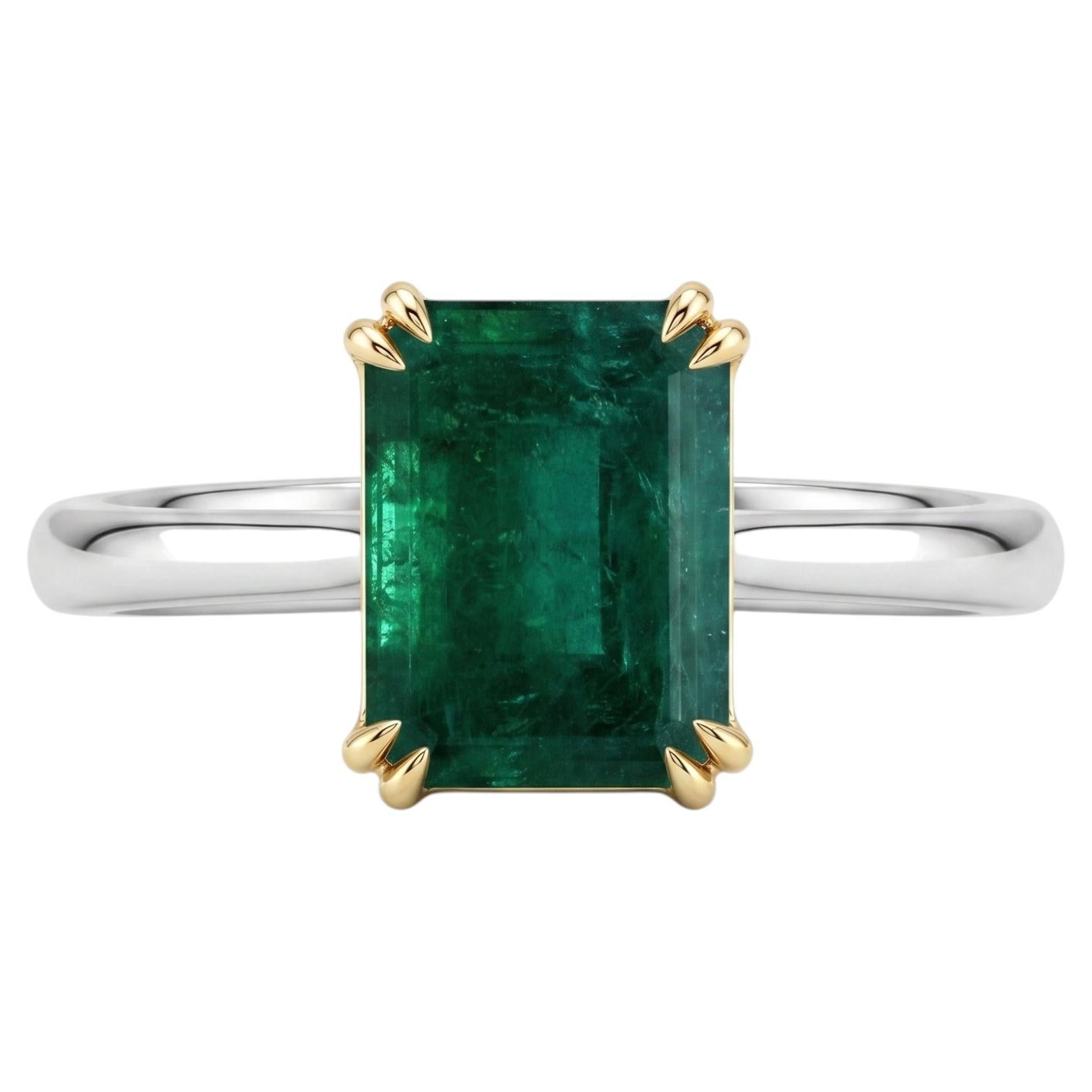 GRS Certified 24 Carat Emerald Made-to-Order Ring