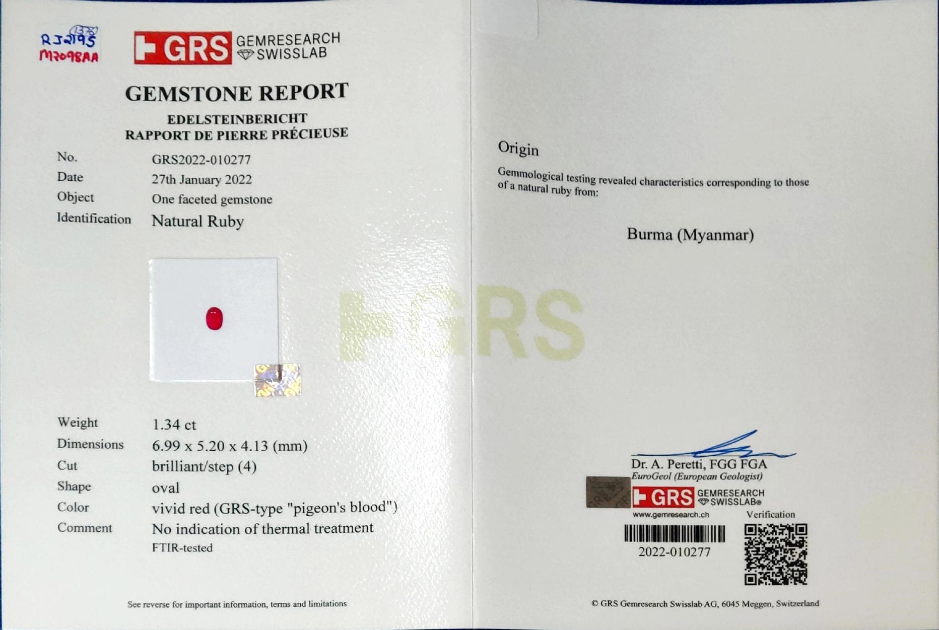 Women's or Men's GRS Certified 2.50 Carat Burmese Pigeon Blood No Heat Ruby and Diamond Earrings For Sale
