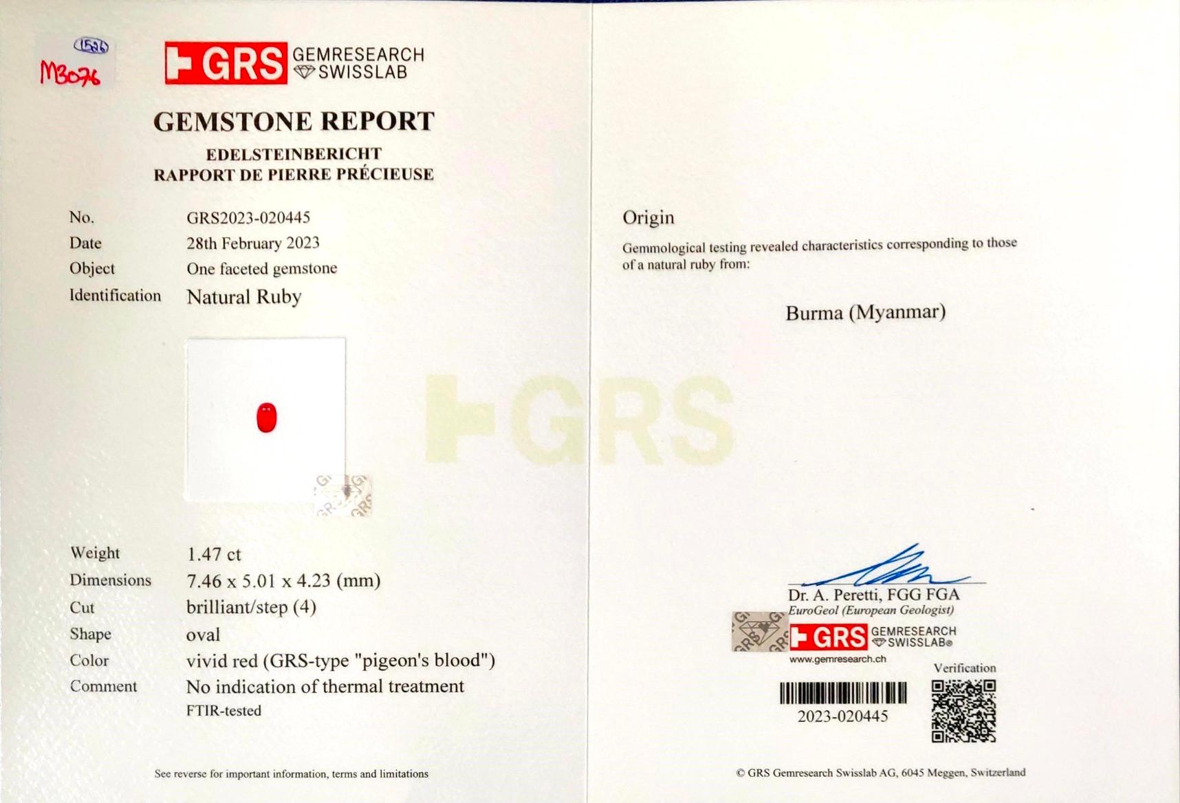 GRS-zertifizierte 2.63 Karat burmesische Ohrringe mit unbehandeltem Taubenblut-Rubin und Diamanten für Damen oder Herren im Angebot
