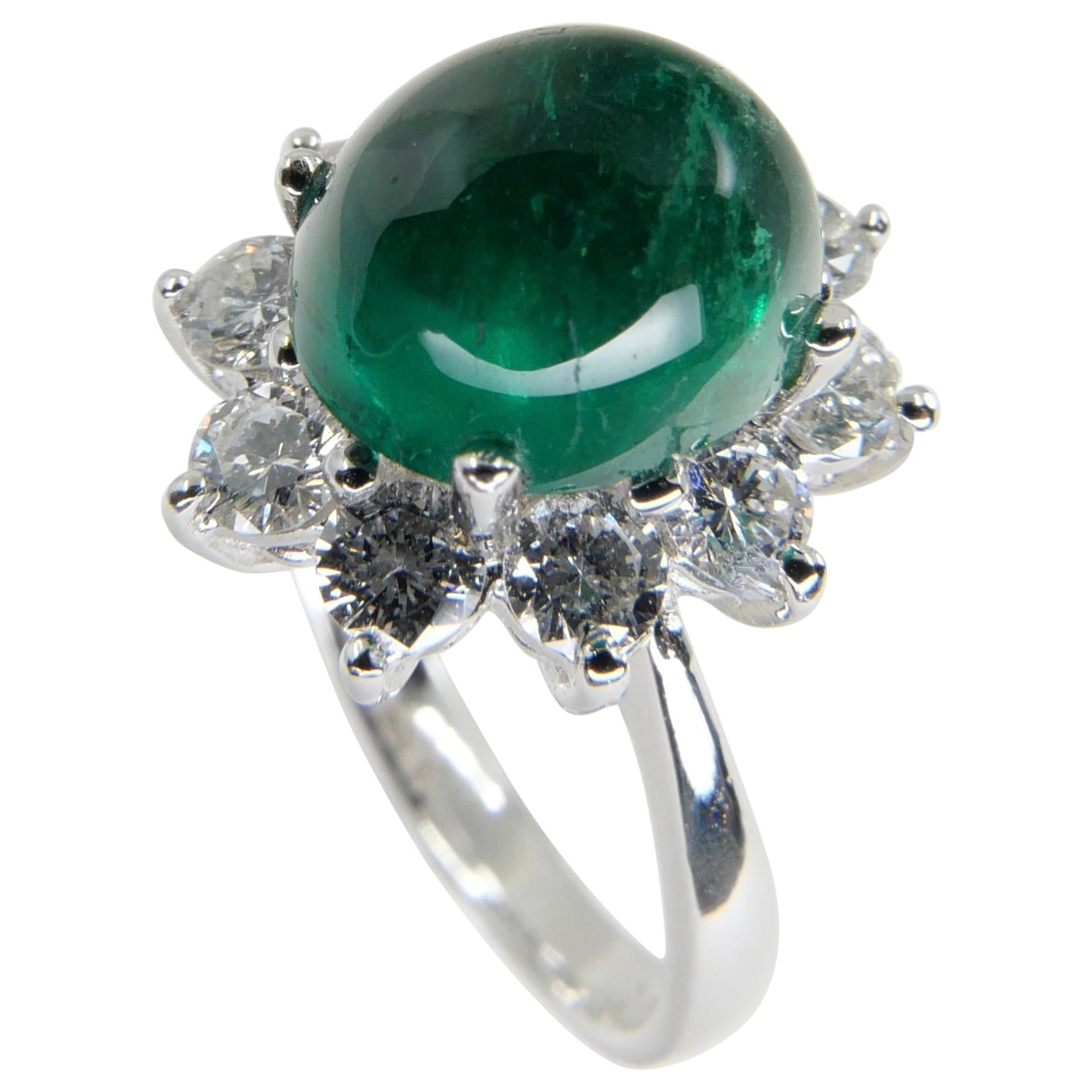 GRS Certified 2.72 Cts Columbian Minor Muzo Emerald Ring. Special Appendix For Sale